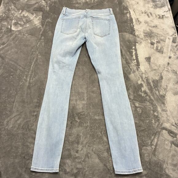 Pacsun Jeans Womens Jegging 27 Blue Light Wash Denim Bikercore Distressed Pants - Picture 6 of 13